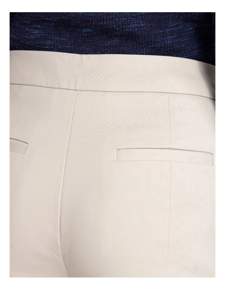 Sarah Compact Cotton Pant in Stone image 4