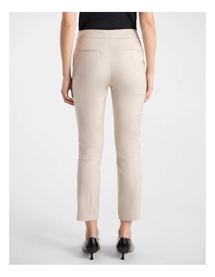 Sarah Compact Cotton Pant in Stone image 5