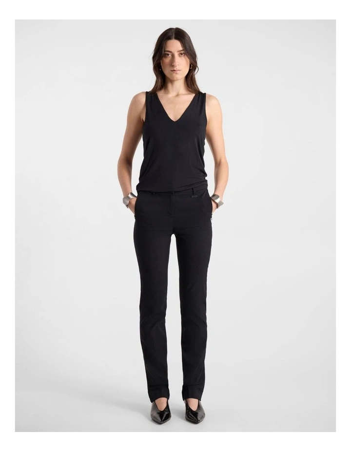 Bennie Bengaline Pant in Black image 1