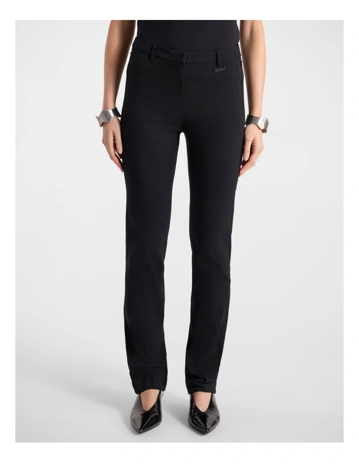 Bennie Bengaline Pant in Black image 2