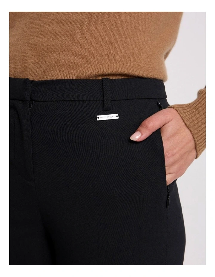 Bennie Bengaline Pant in Black image 3