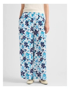 Frances Wide Leg Pant in White Multi