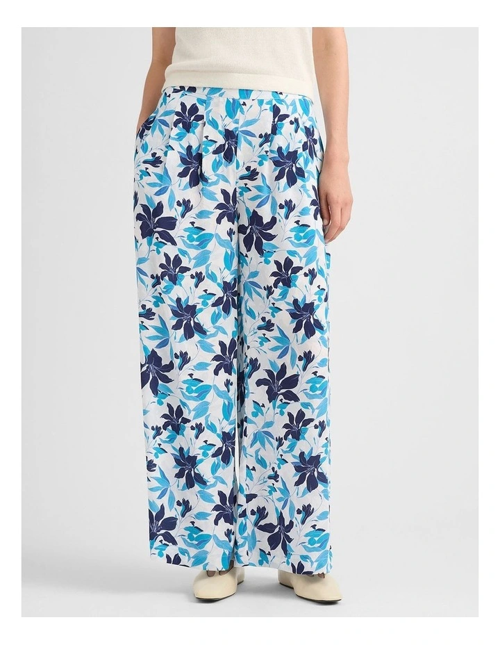 Frances Wide Leg Pant in White Multi image 1