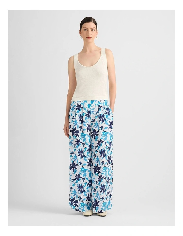Frances Wide Leg Pant in White Multi image 2