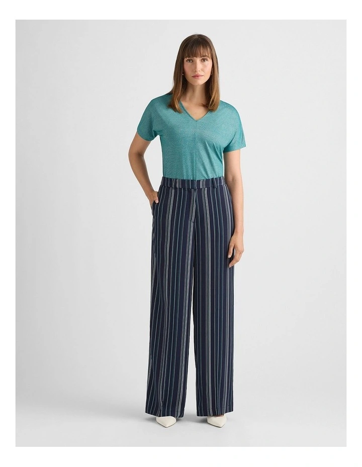Peregrine Wide Leg Pant in Navy Stripe image 2