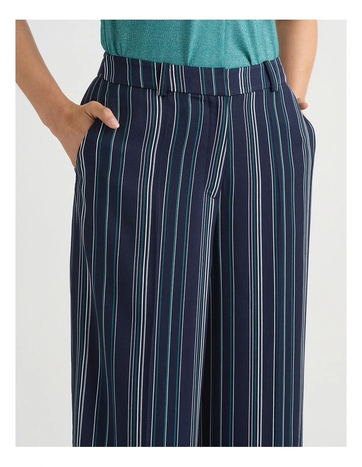 Peregrine Wide Leg Pant in Navy Stripe image 3