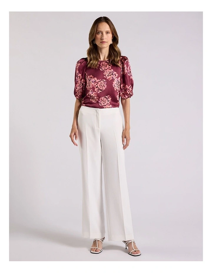 Verna Crepe Pant in Ivory image 1