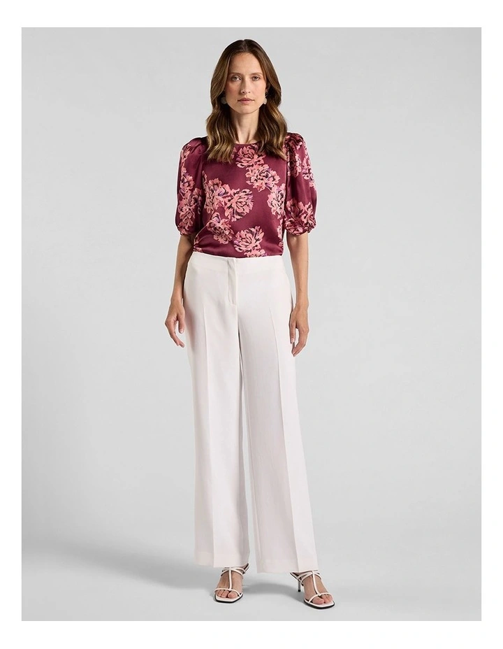 Verna Crepe Pant in Ivory image 2