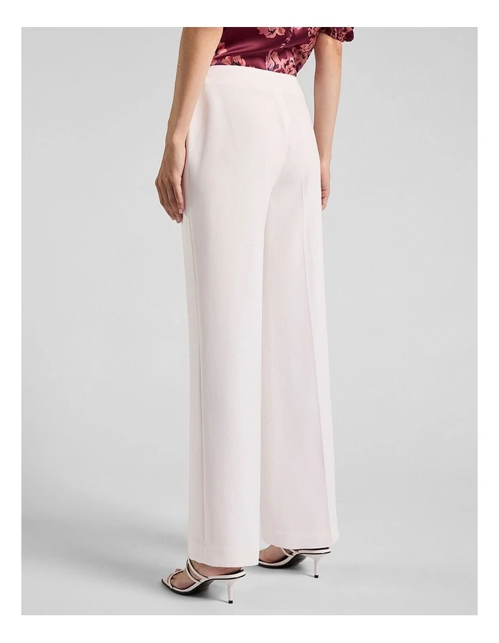 Verna Crepe Pant in Ivory image 3