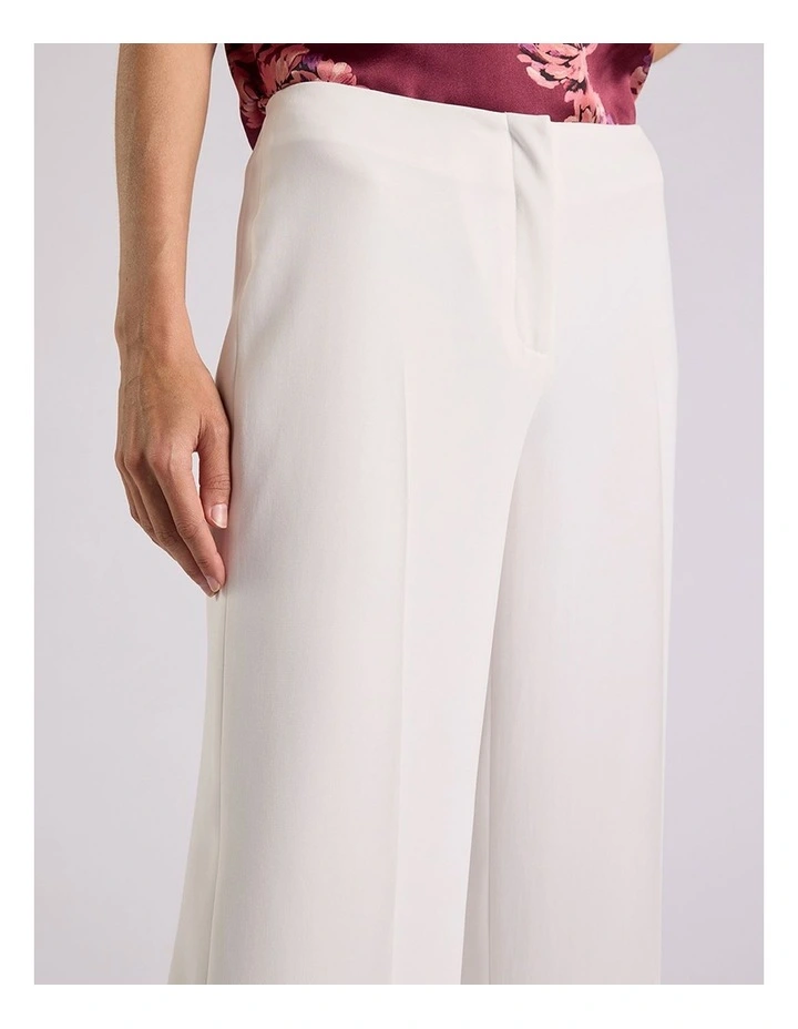 Verna Crepe Pant in Ivory image 3