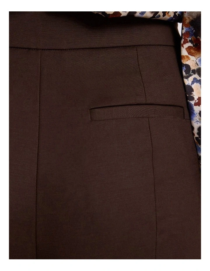 Sarah Compact Cotton Pant in Coffee image 4