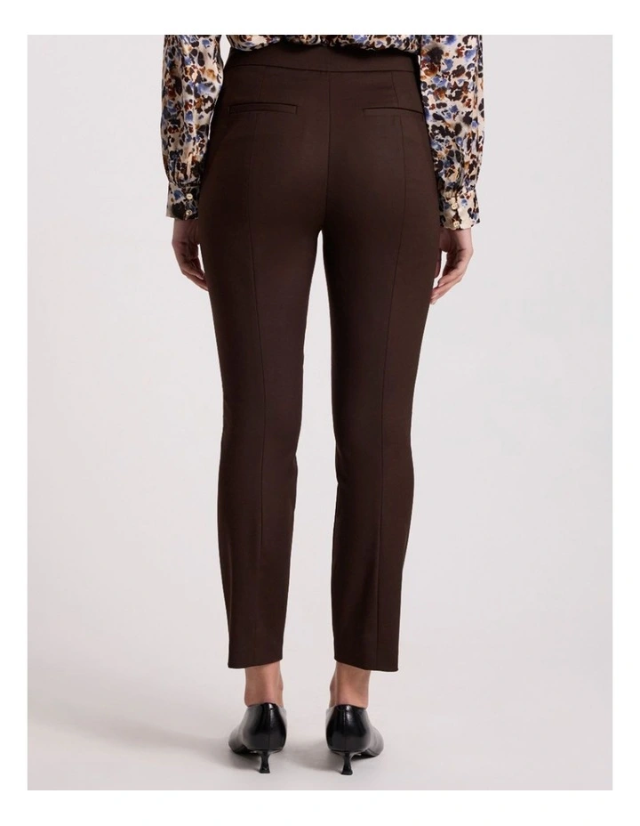 Sarah Compact Cotton Pant in Coffee image 5
