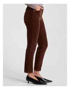 Celine Corduroy Pant in Dark Nutmeg