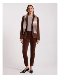 Celine Corduroy Pant in Dark Nutmeg