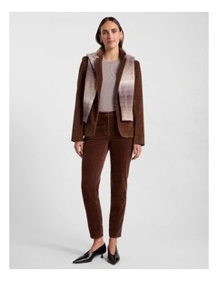 Celine Corduroy Pant in Dark Nutmeg