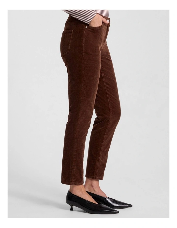 Celine Corduroy Pant in Dark Nutmeg image 2