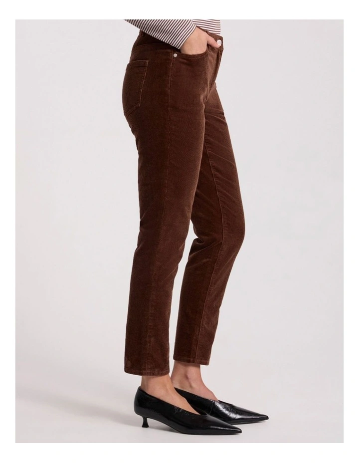 Celine Corduroy Pant in Dark Nutmeg image 2