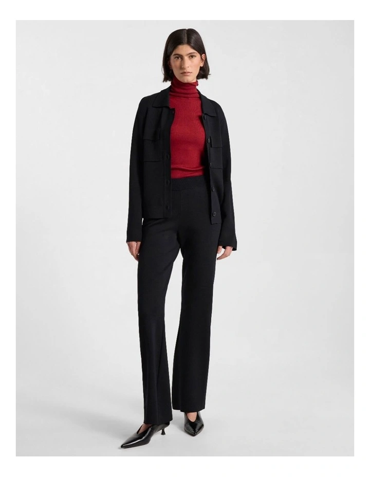 Margot Milano Knit Pant in Black image 1
