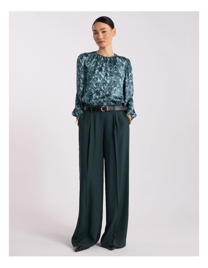 Bronte Wide Leg Pant in Deep Pine image 1