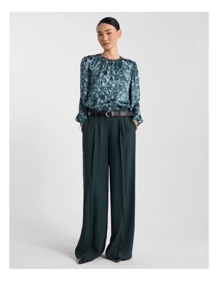 Bronte Wide Leg Pant in Deep Pine image 2