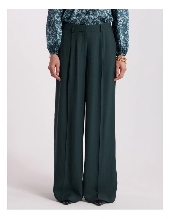 Bronte Wide Leg Pant in Deep Pine image 2