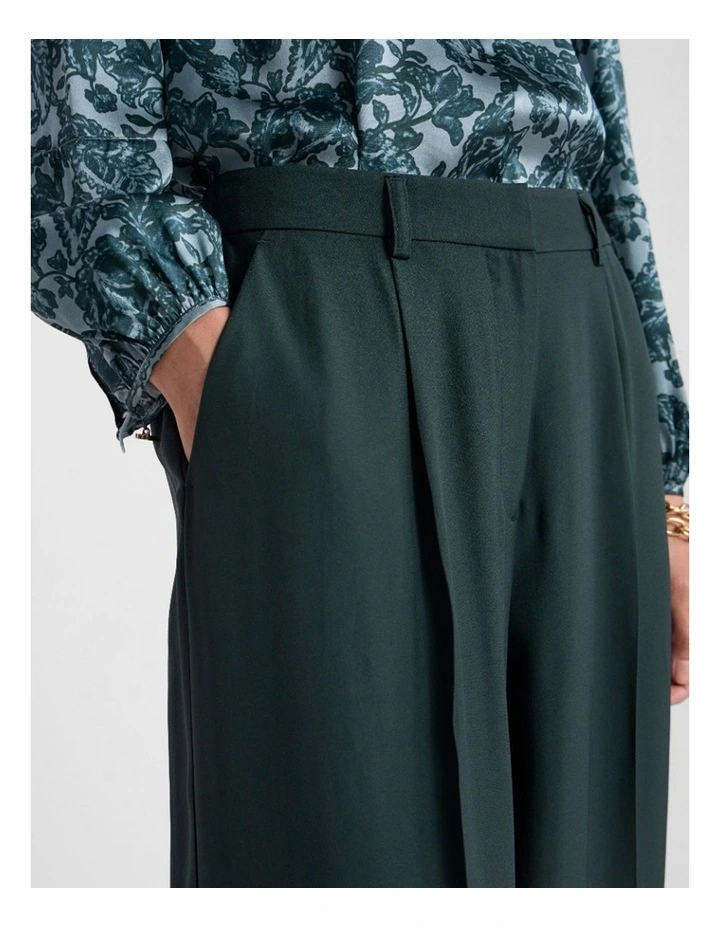 Bronte Wide Leg Pant in Deep Pine image 4