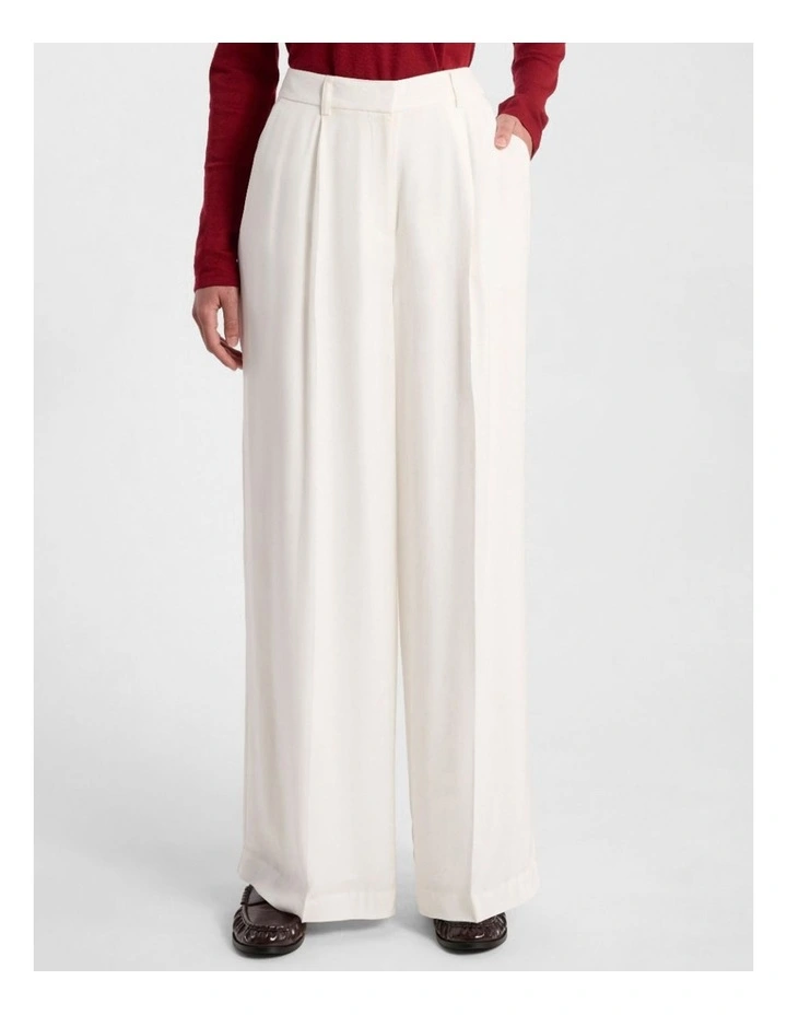 Bronte Wide Leg Pant in Ivory image 1