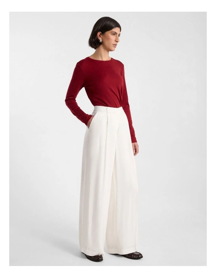 Bronte Wide Leg Pant in Ivory image 2