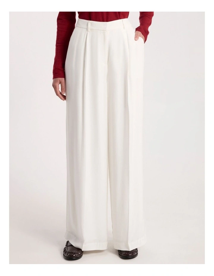 Bronte Wide Leg Pant in Ivory image 2