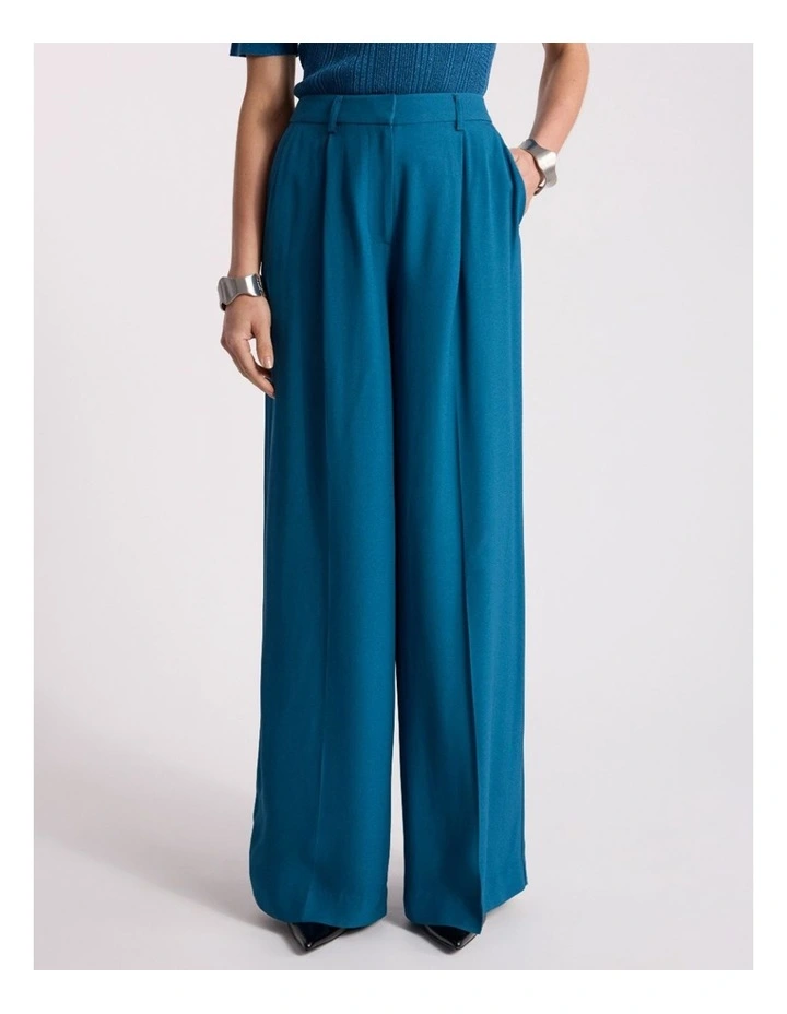 Bronte Wide Leg Pant in Prussian Blue image 2