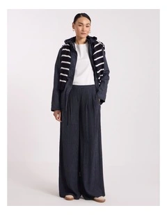 Tanah Wide Leg Pant in Navy Check