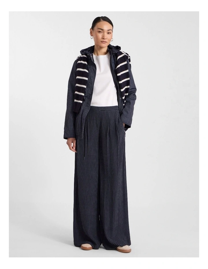 Tanah Wide Leg Pant in Navy Check image 2