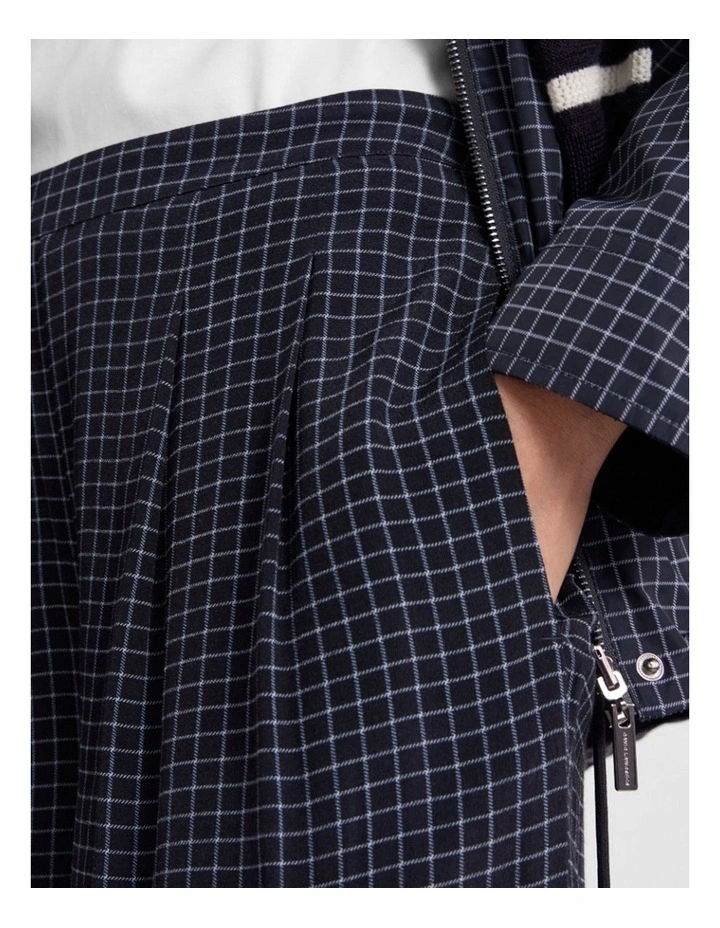 Tanah Wide Leg Pant in Navy Check image 4