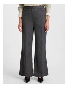 Domini Pinstripe Wide Leg Pant in Charcoal Stripe