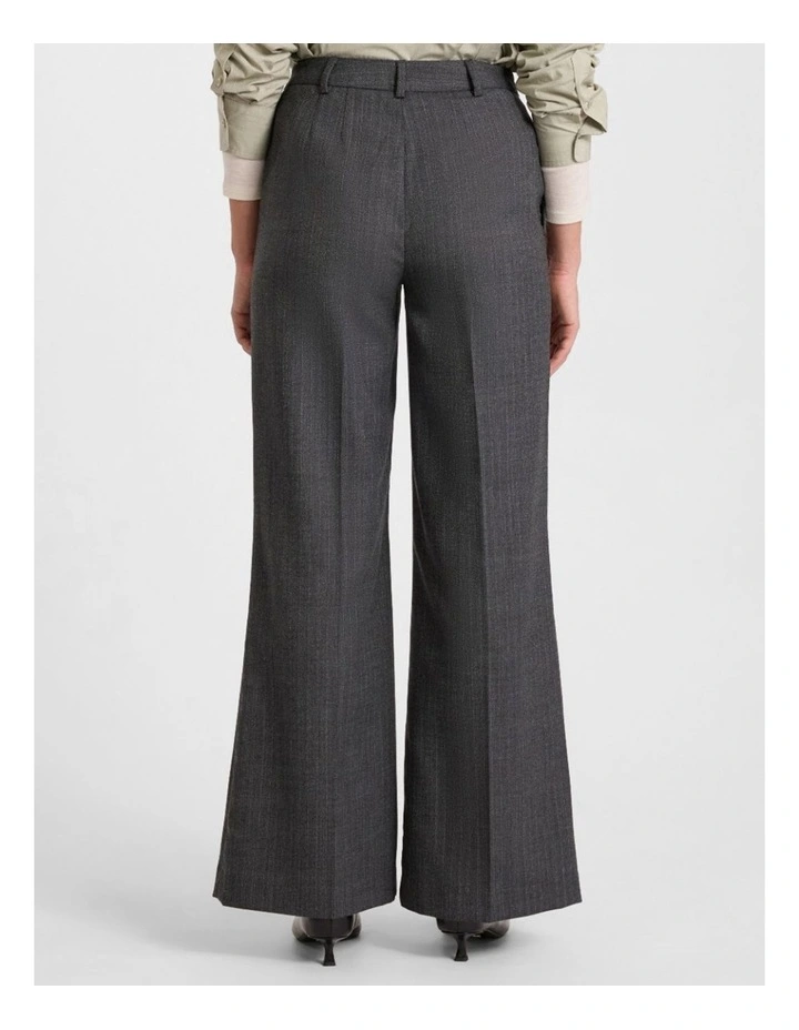 Domini Pinstripe Wide Leg Pant in Charcoal Stripe image 3