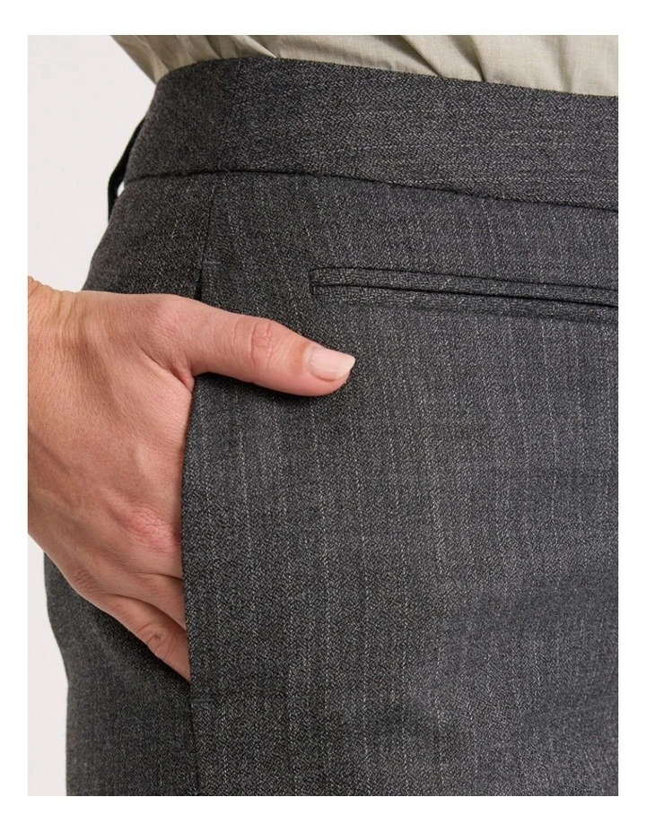 Domini Pinstripe Wide Leg Pant in Charcoal Stripe image 3