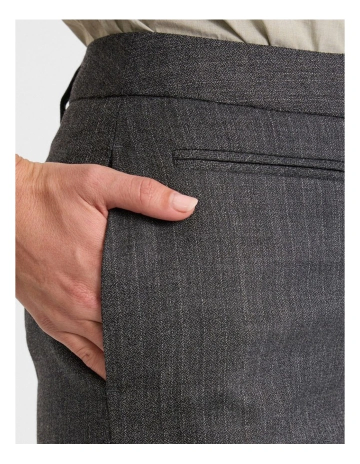 Domini Pinstripe Wide Leg Pant in Charcoal Stripe image 4