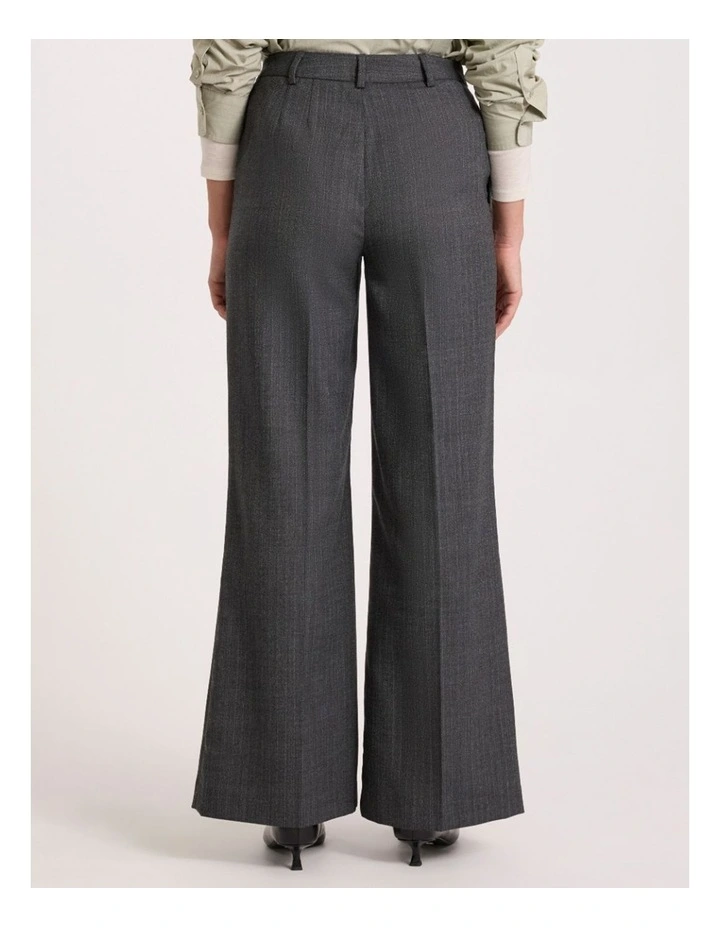 Domini Pinstripe Wide Leg Pant in Charcoal Stripe image 5
