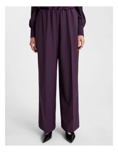 Julia Wide Leg Pant in Eggplant