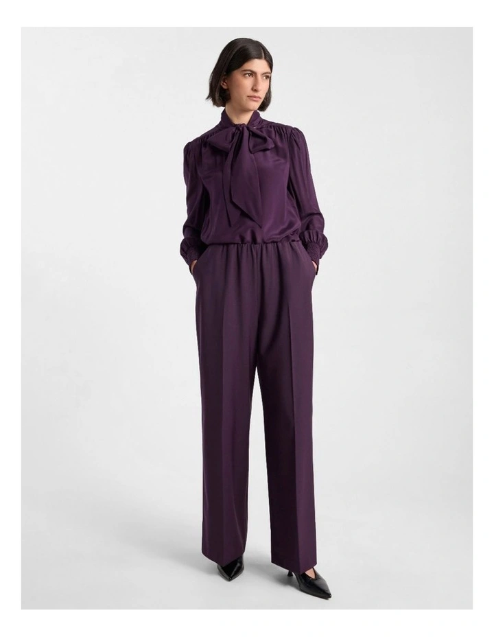 Julia Wide Leg Pant in Eggplant image 1