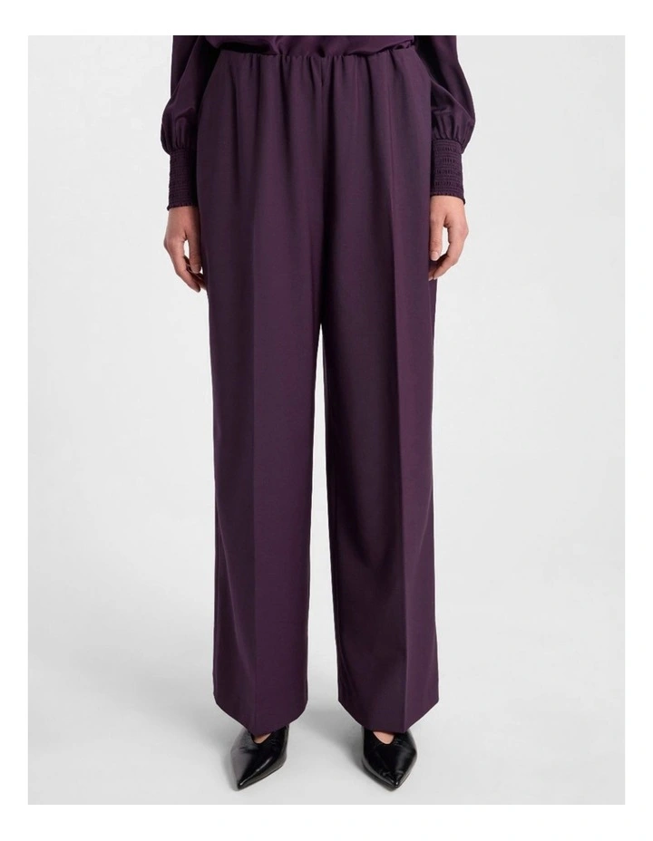 Julia Wide Leg Pant in Eggplant image 2