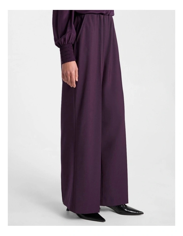 Julia Wide Leg Pant in Eggplant image 3