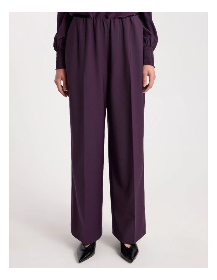 Julia Wide Leg Pant in Eggplant image 3