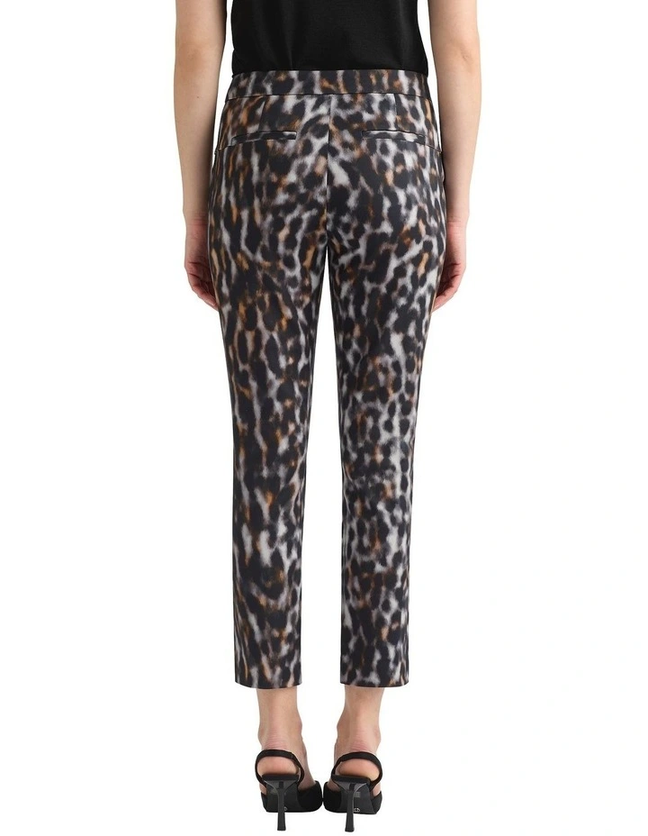 Clara Compact Cotton Pant in Black Multi image 2