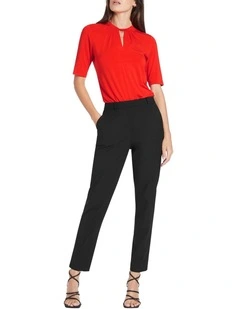 Stevie Tapered Pant in Black