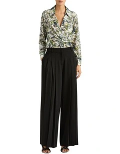 Bart Wide Leg Pant in Black