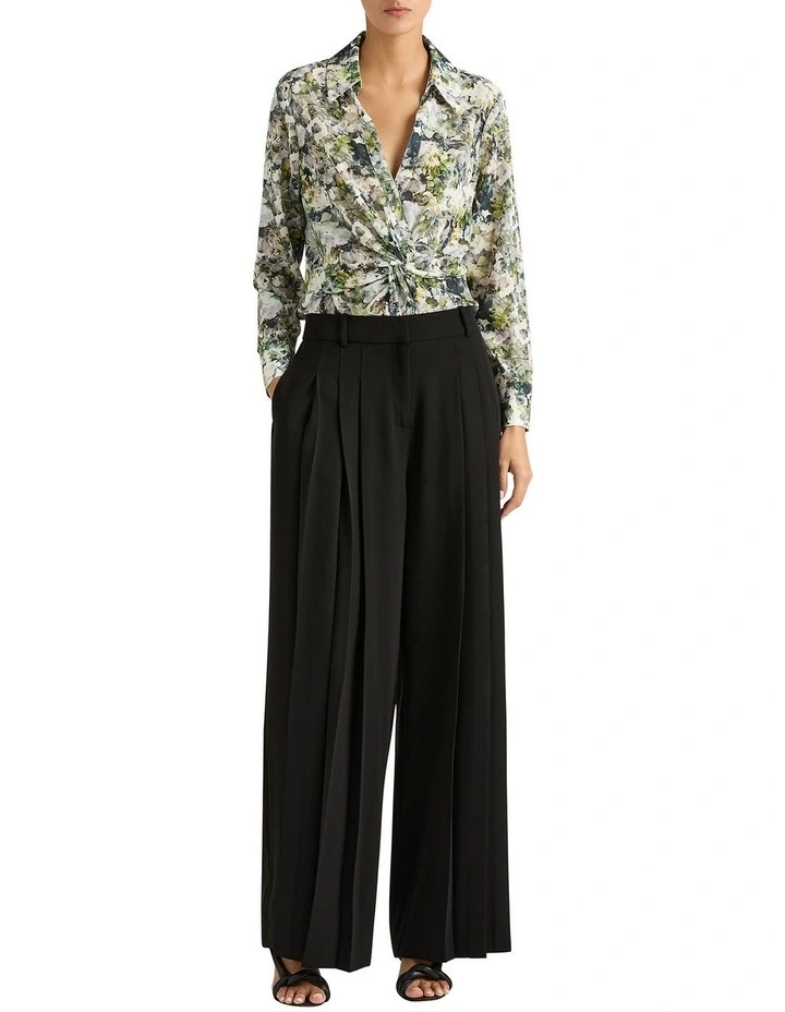 Bart Wide Leg Pant in Black image 1