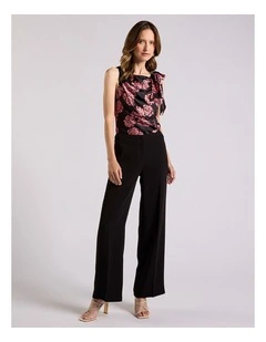 Verna Crepe Pant in Black
