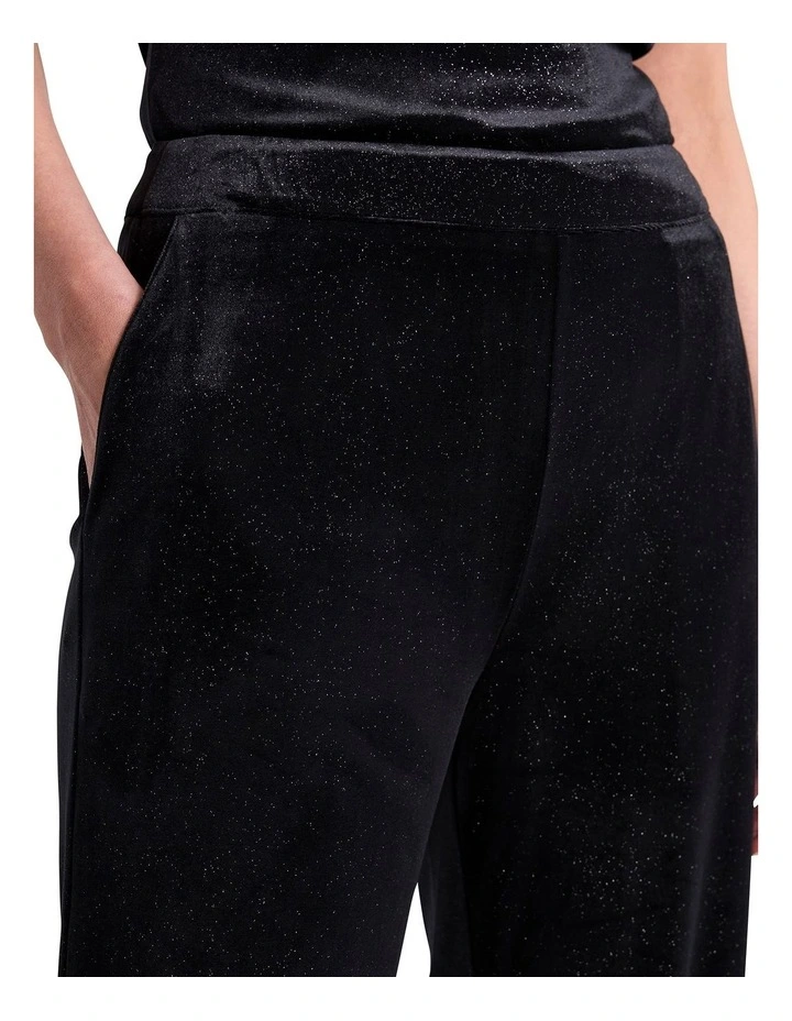 Ottillie Velvet Pant in Black Sparkle image 3