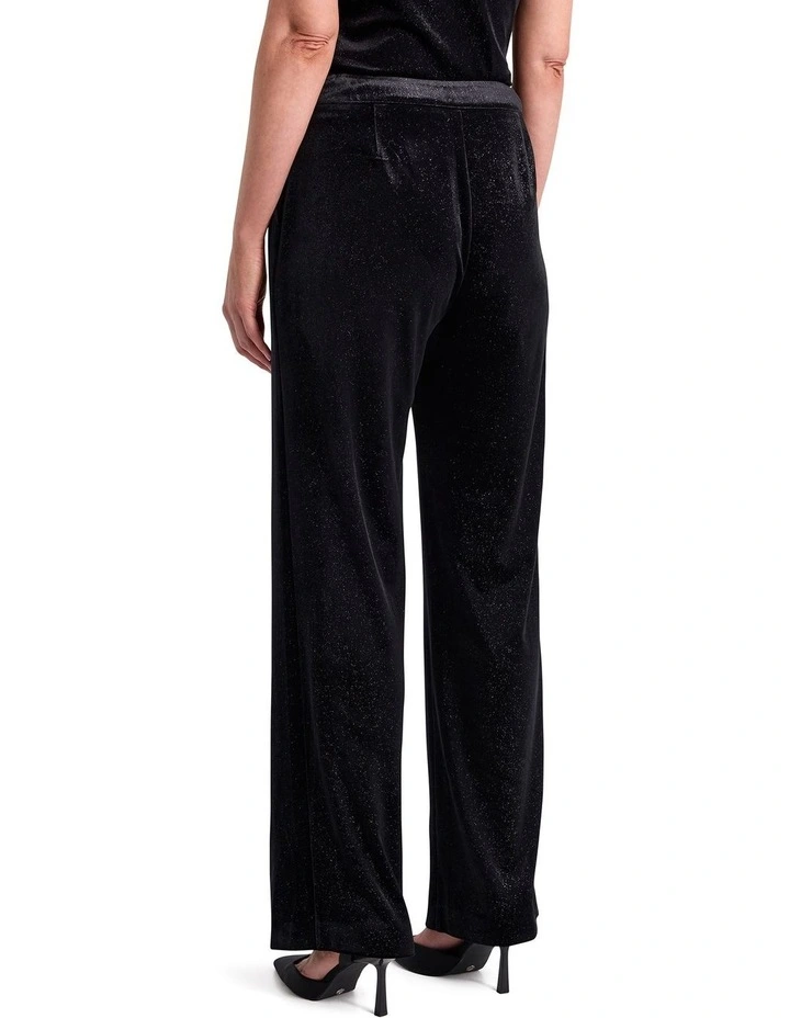 Ottillie Velvet Pant in Black Sparkle image 4
